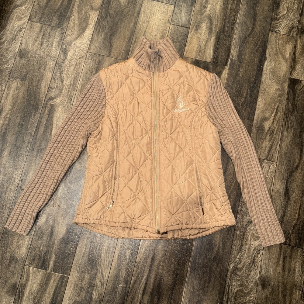 Vintage Y2K Baby Phat Quilted‎ Jacket Ribbed Sleeves & Collar Women's Size XXXL